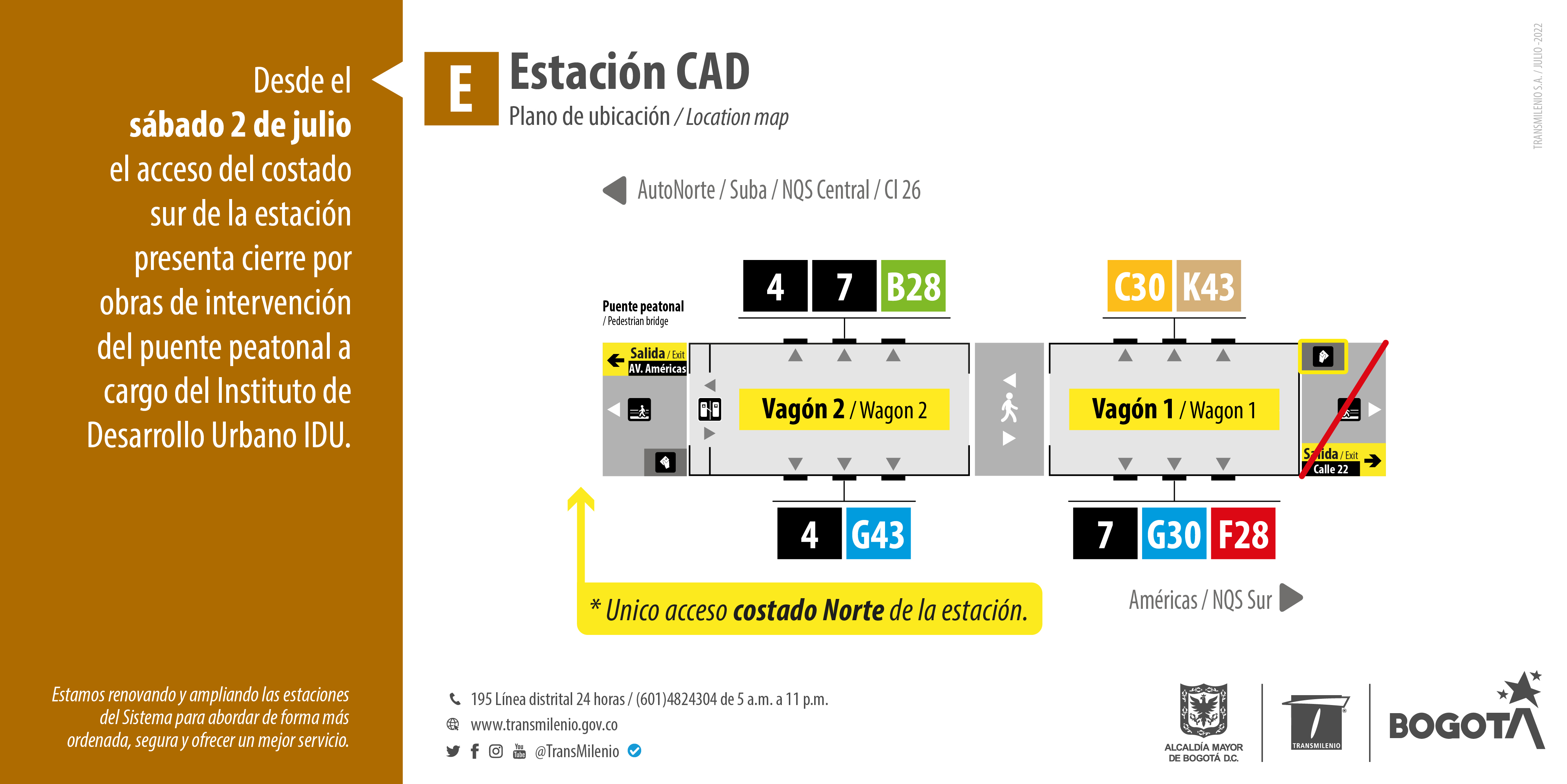 Cambios operaciones de la estación CAD