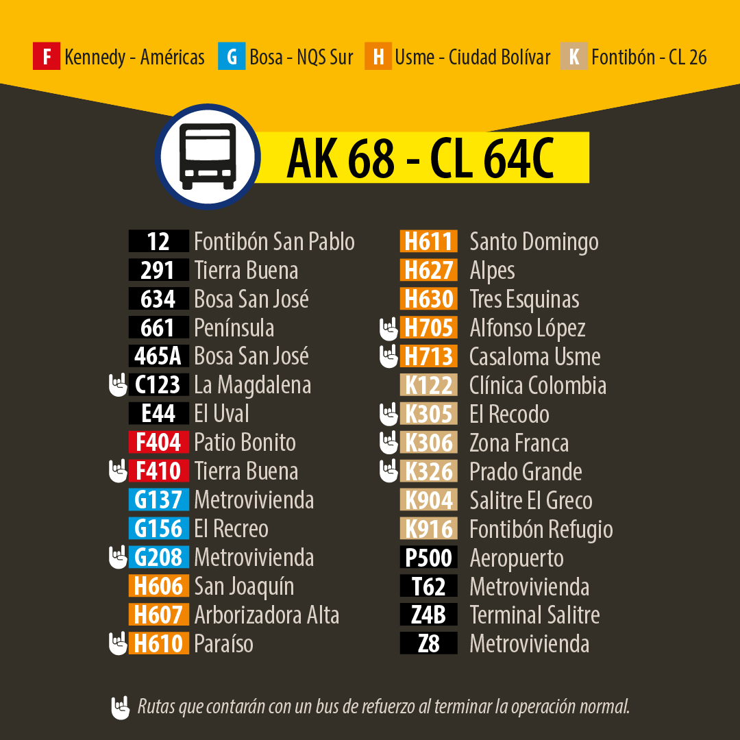 Rutas por la Carrera 68 para rock al parque