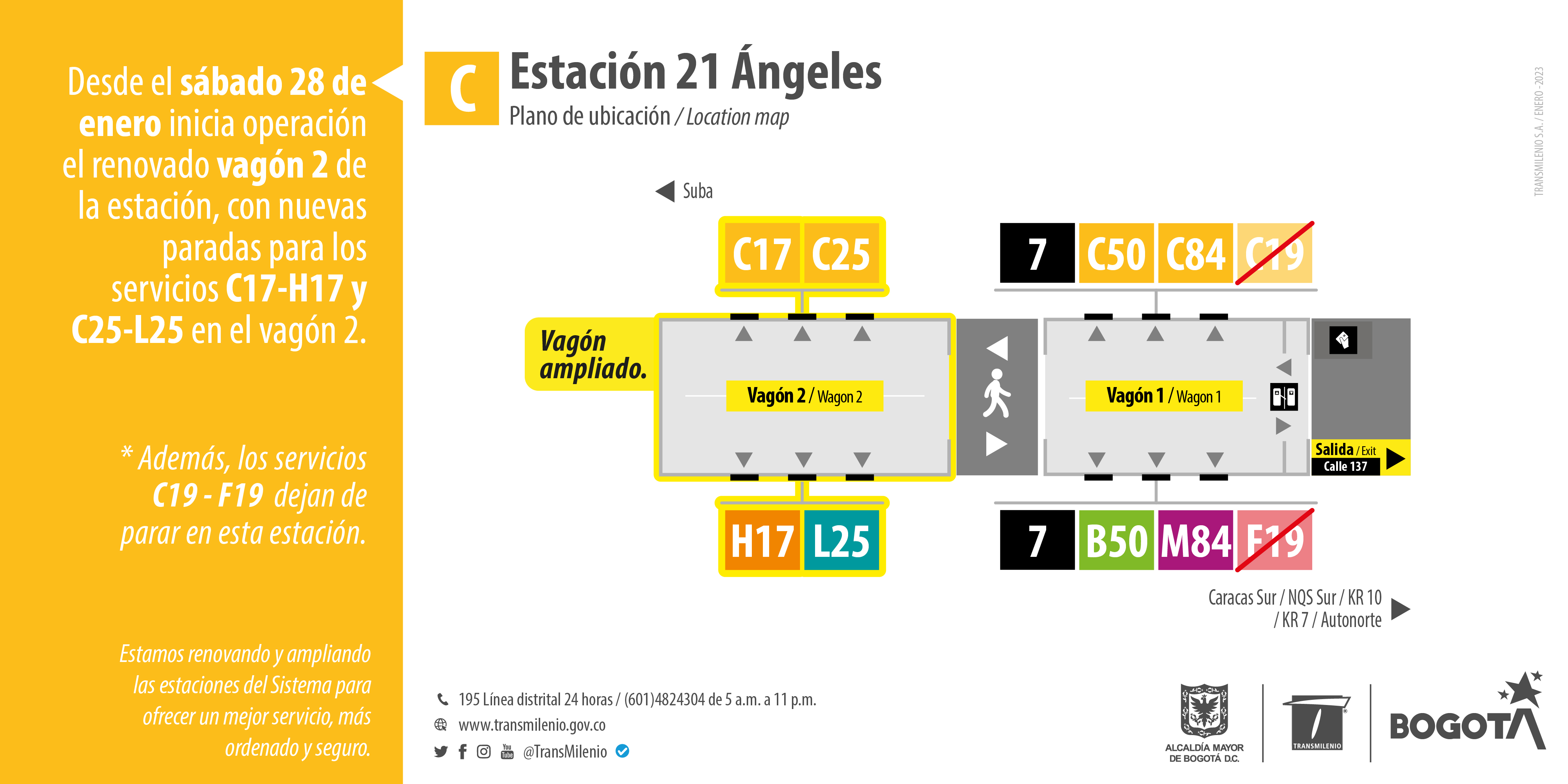 Vagón 2 de la estación 21 Ángeles vuelve a operar
