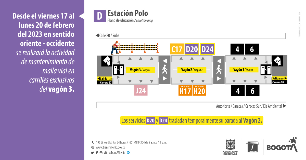 Estación Polo tendrá cambios temporales