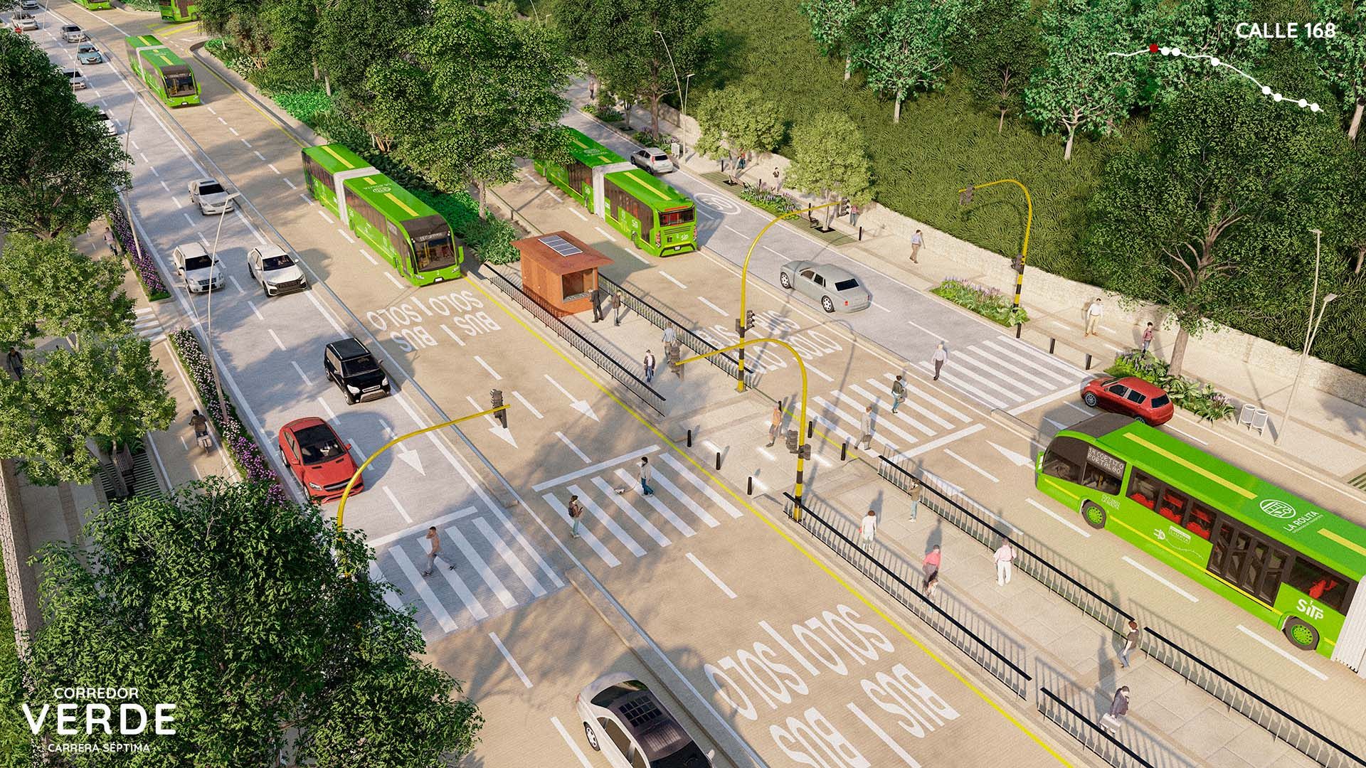 Proyecto corredor carrera séptima sobre la calle 168 Proyecto corredor carrera séptima sobre la calle 168