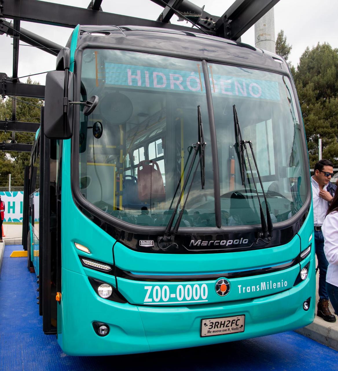El primer bus a hidrógeno verde ensamblado en el país