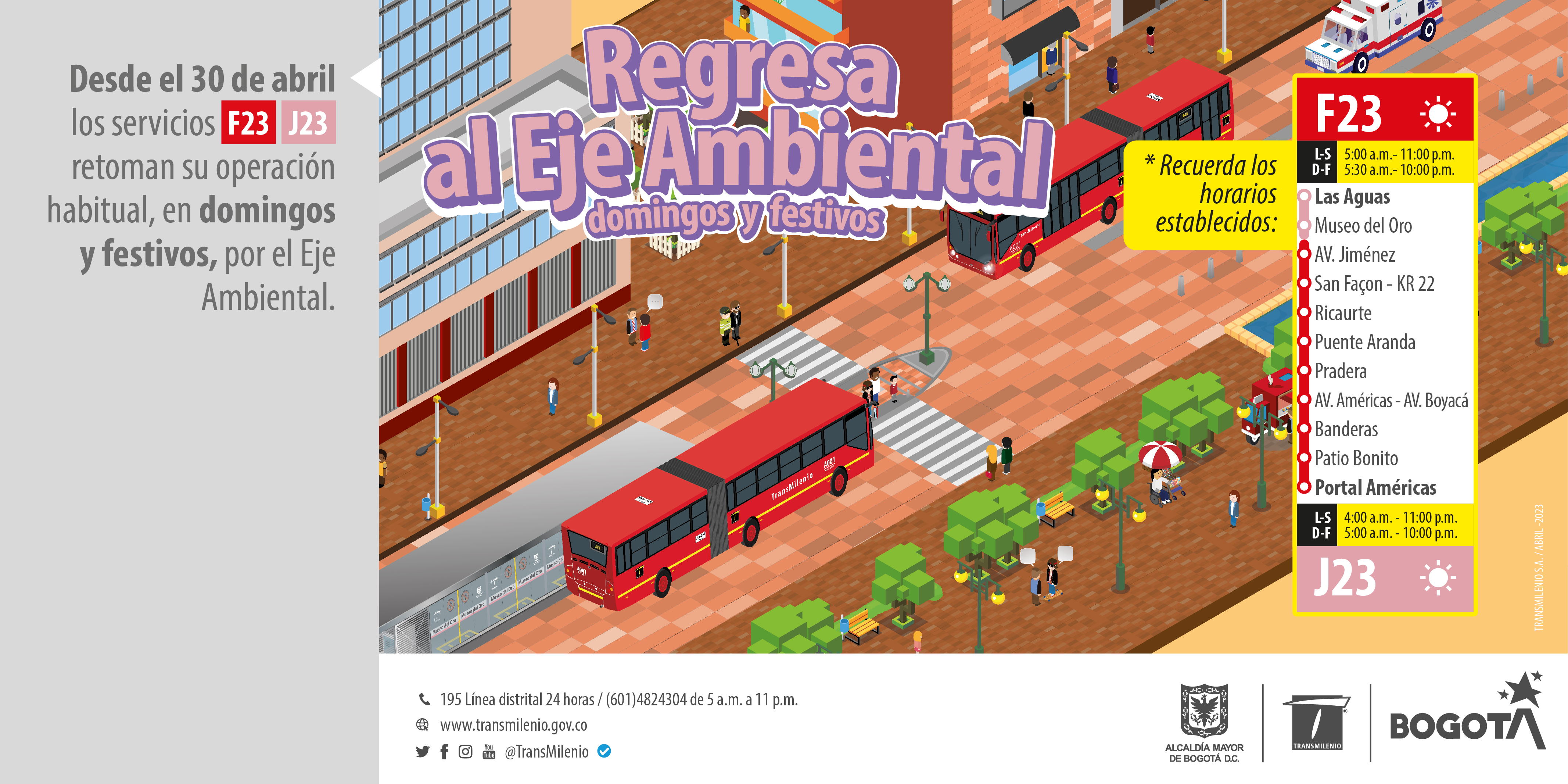 Regresa Eje ambiental los domingos y festivos