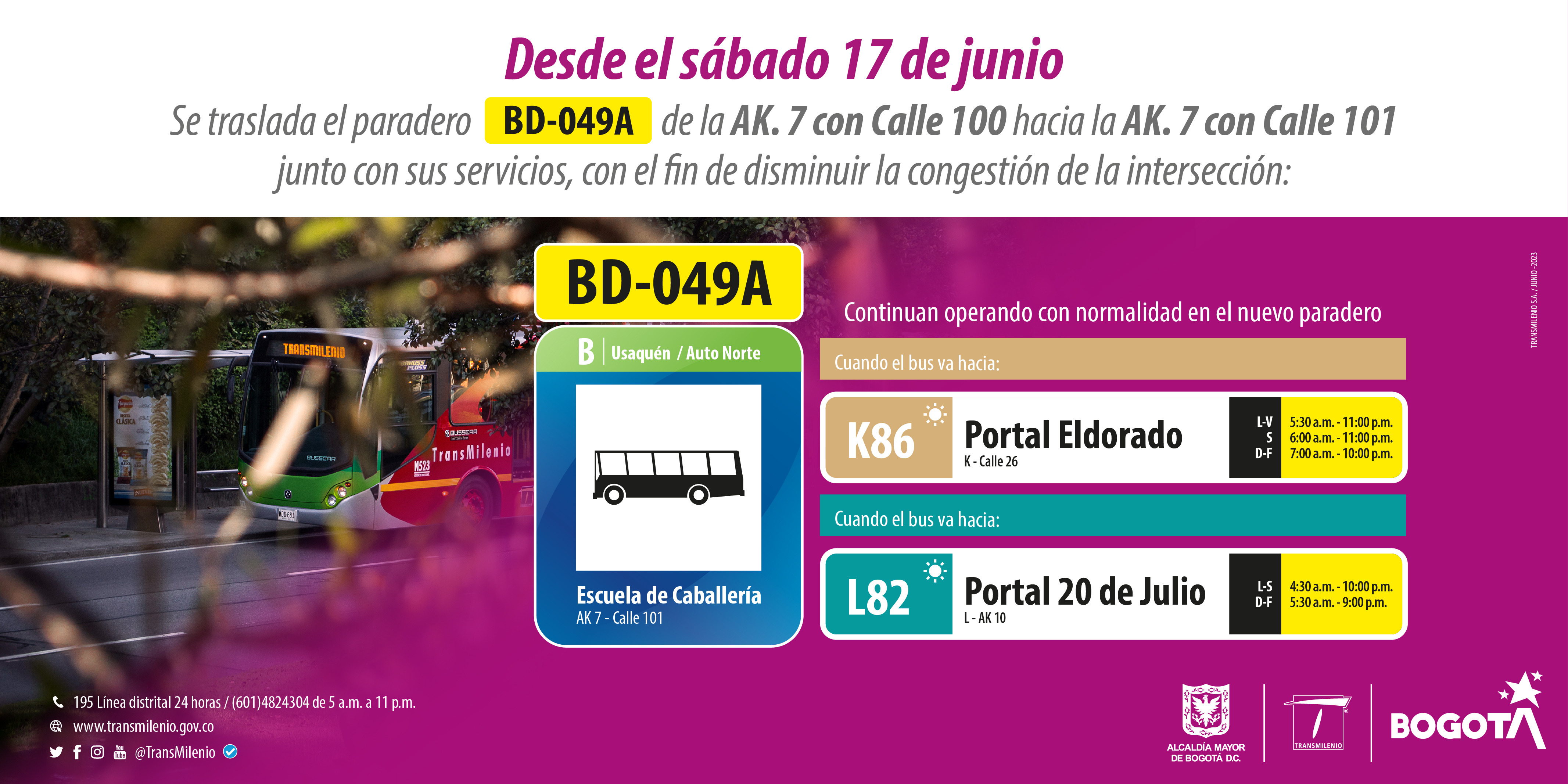 Traslado de paradero BD - 049A