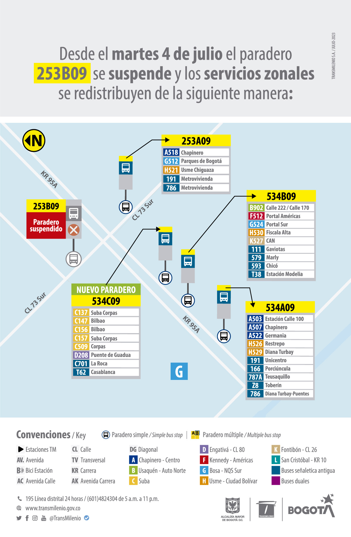 Paradero zonal en el sector de Bosa Recreo se suspende