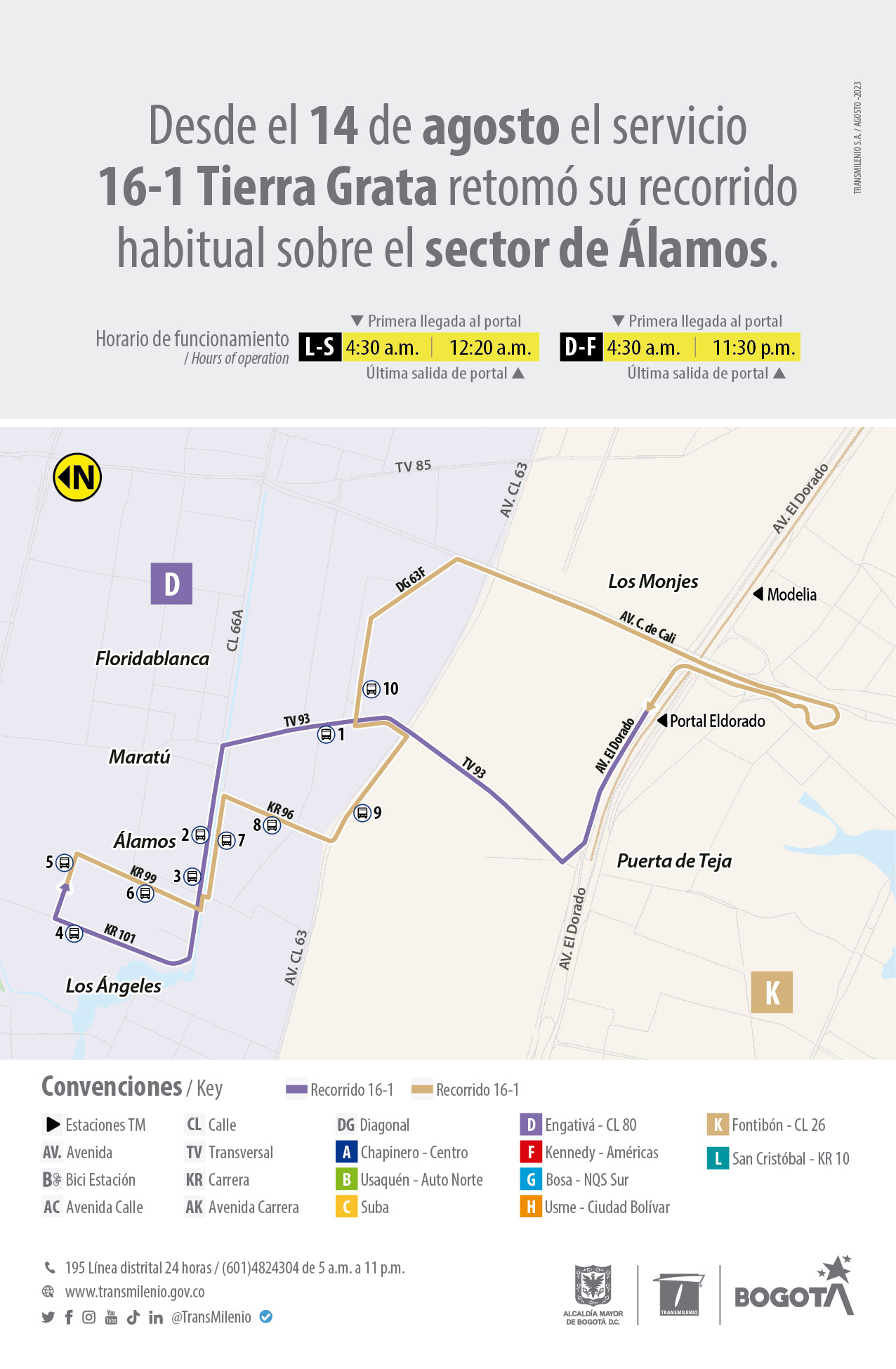 Ruta alimentadora 16-1 Tierra Grata retoma su recorrido habitual