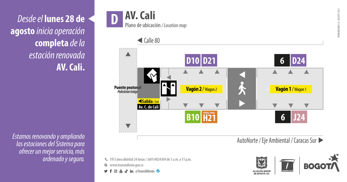 La estación renovada Avenida Cali inicia operación completa