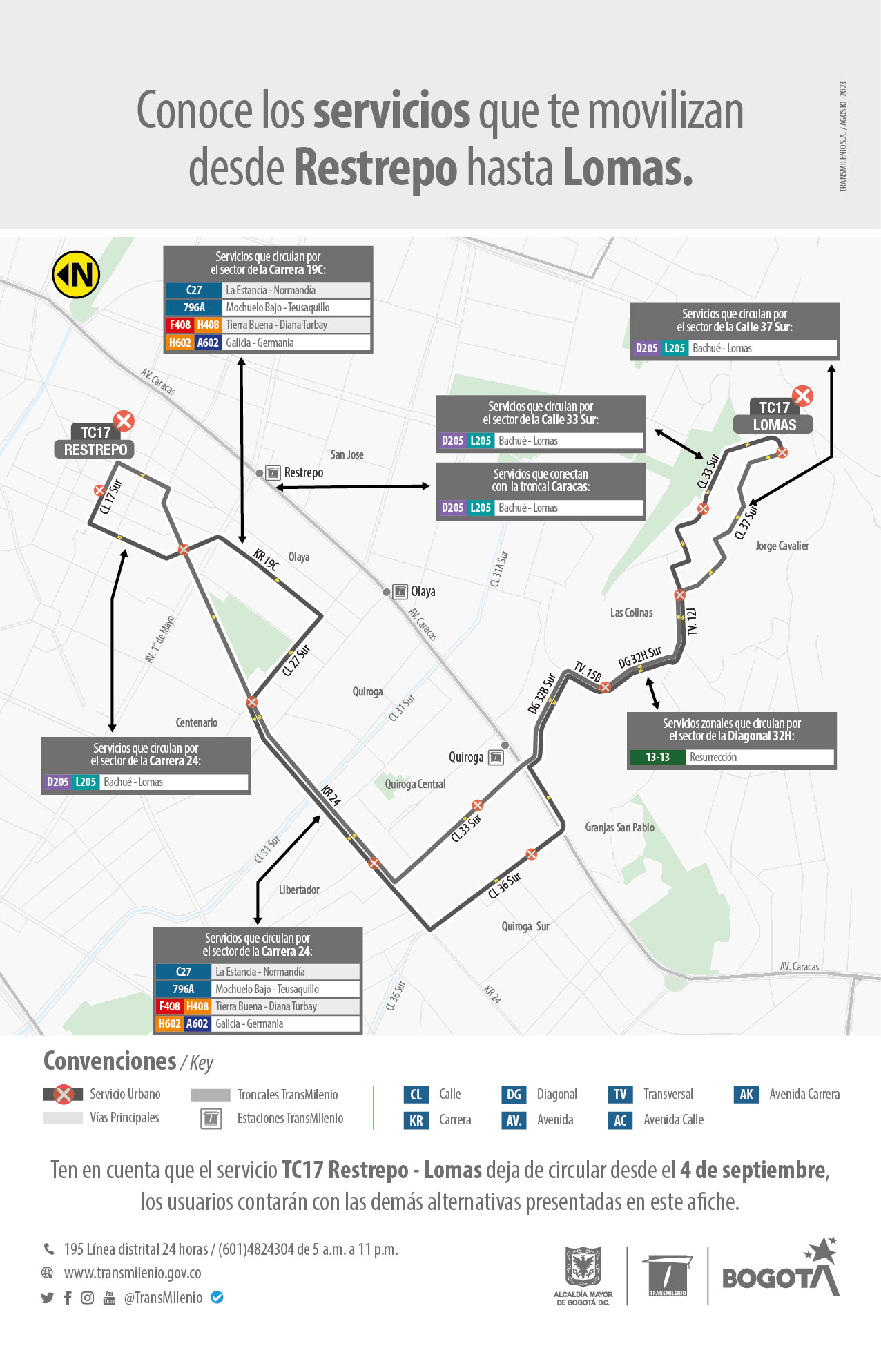 Conoce los diversos servicios que te movilizan de Restrepo hasta Lomas