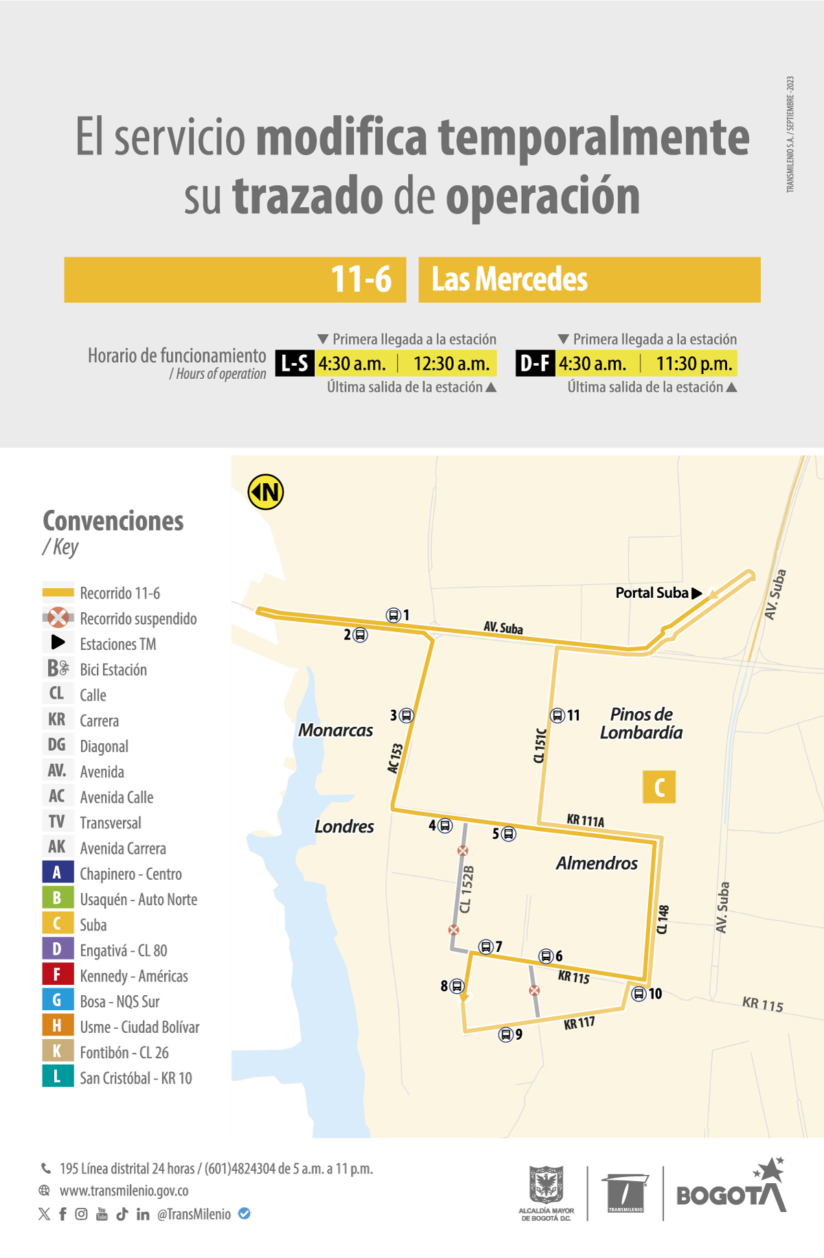 Servicio alimentador 11-6 Las Mercedes modifica temporalmente su trazado Servicio alimentador 11-6 Las Mercedes modifica temporalmente su trazado