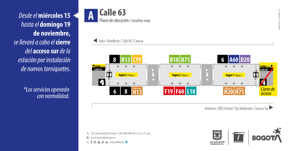  Los servicios de estas estaciones siguen operando con normalidad.