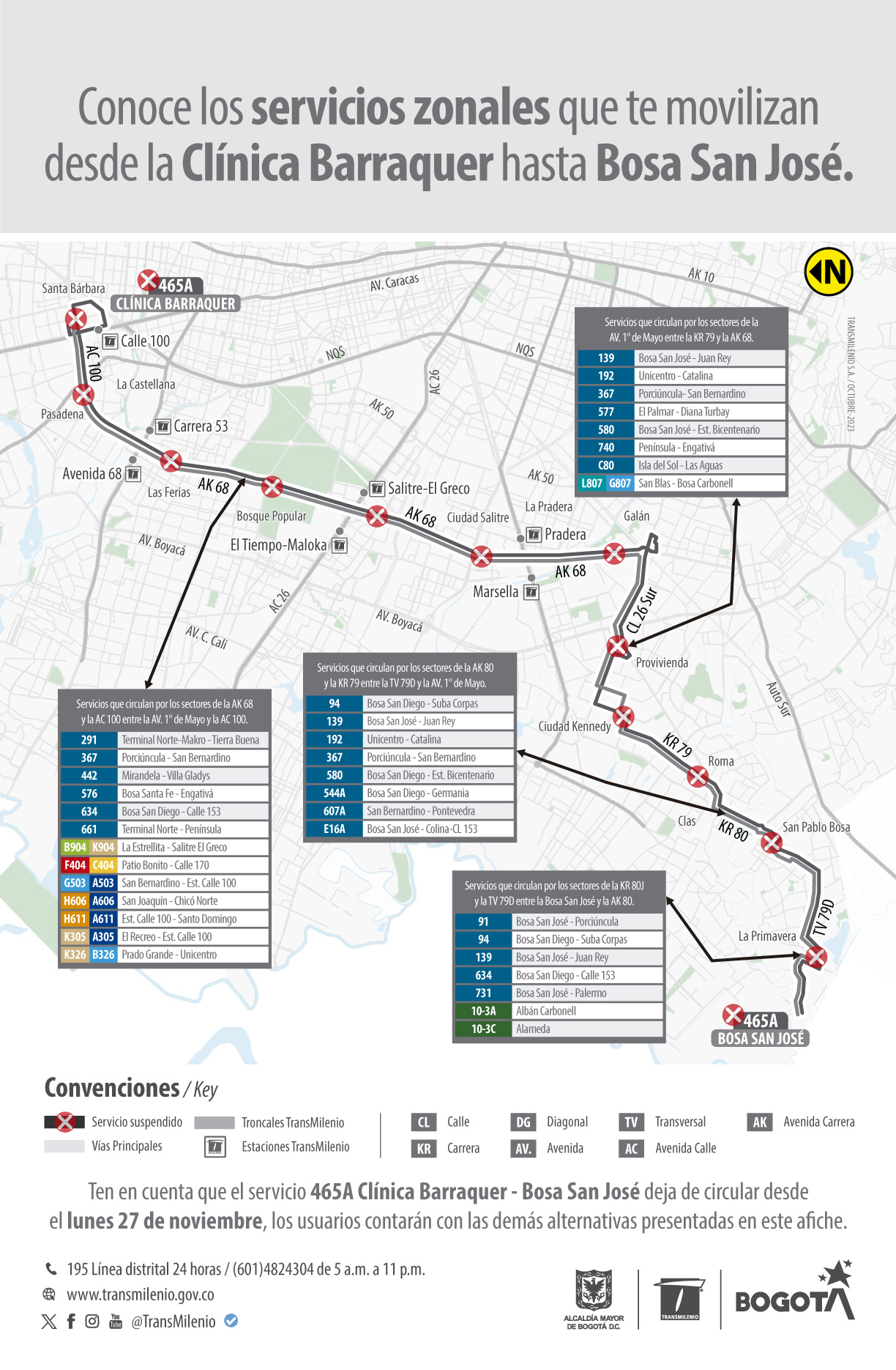 Conoce los servicios que te movilizan desde Usaquén hasta Bosa