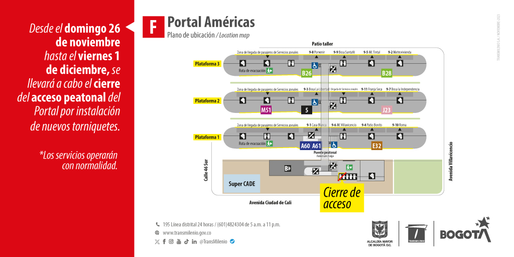 Cambios operacionales en el Portal Américas