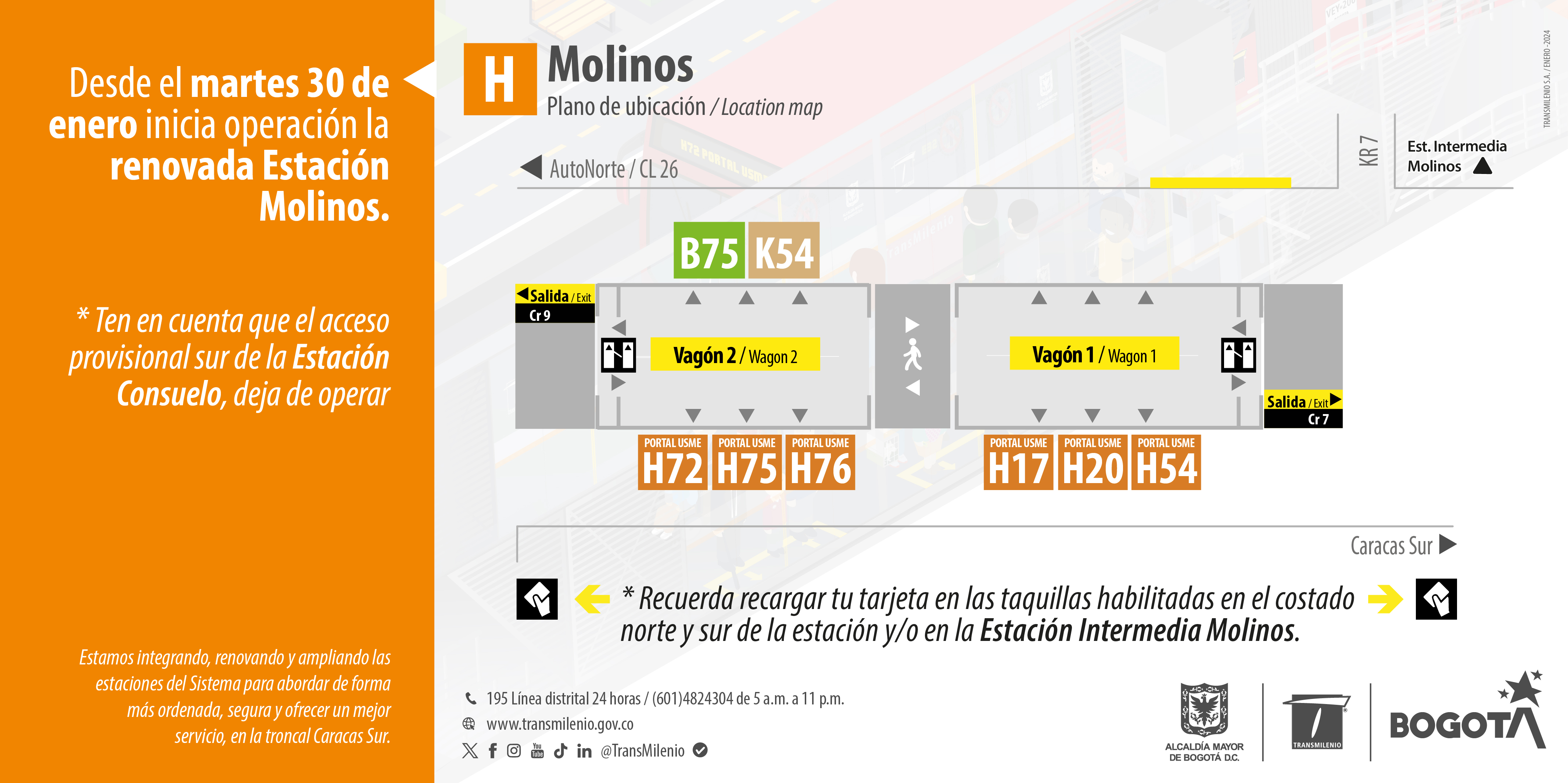 Estación Molinos reabre sus puertas beneficiando a más de 14 mil usuarios Estación Molinos reabre sus puertas beneficiando a más de 14 mil usuarios