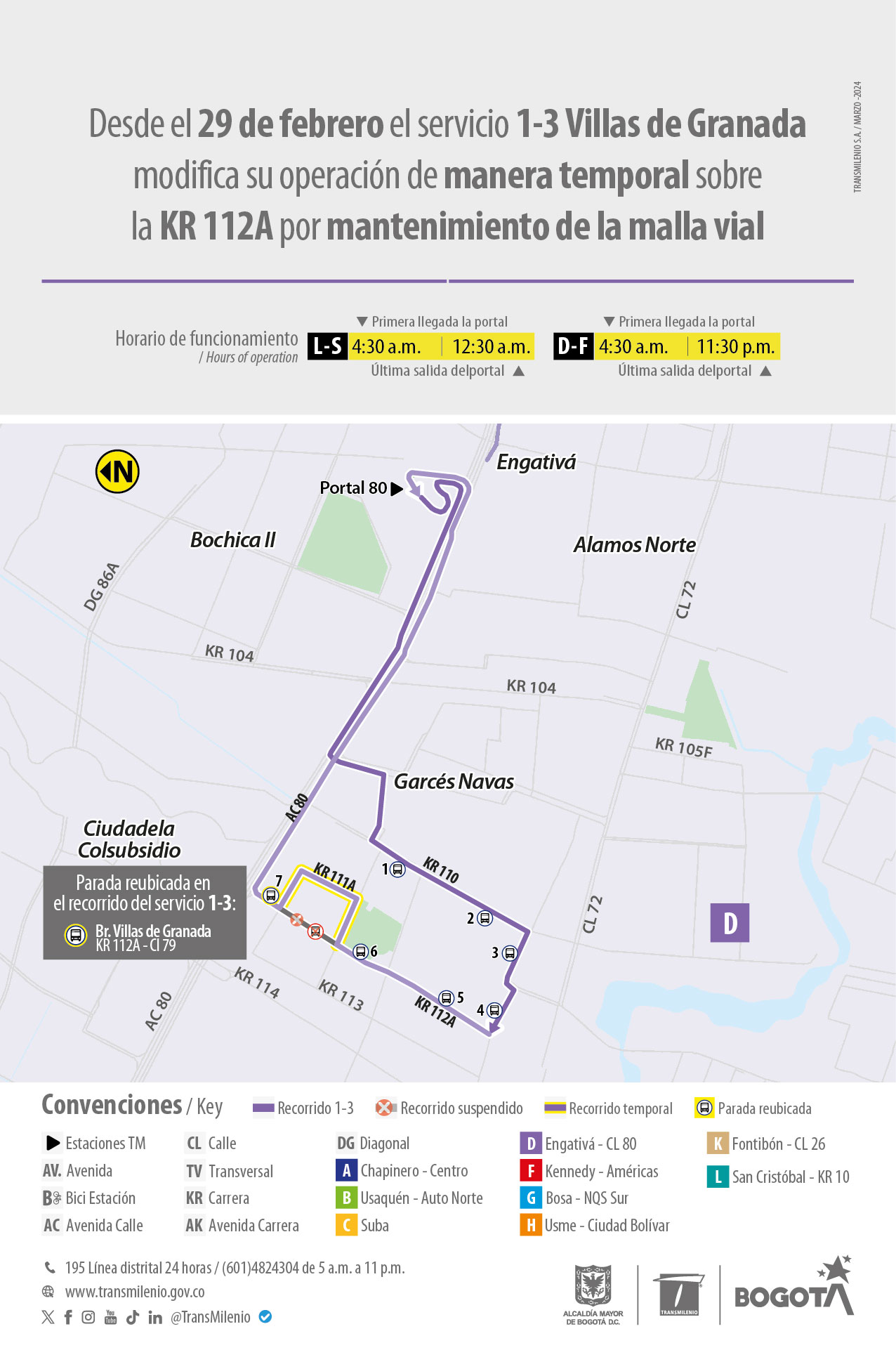Servicio alimentador 1-3 Villas de Granada modifica su operación Servicio alimentador 1-3 Villas de Granada modifica su operación