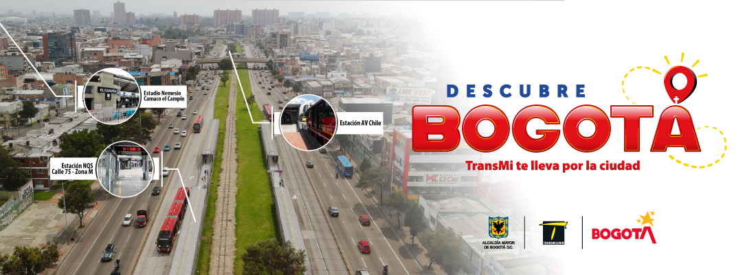 Descubre Bogotá -Foto de Bogotá  Carrera 30 con buses de TransMilenio y carros particulares