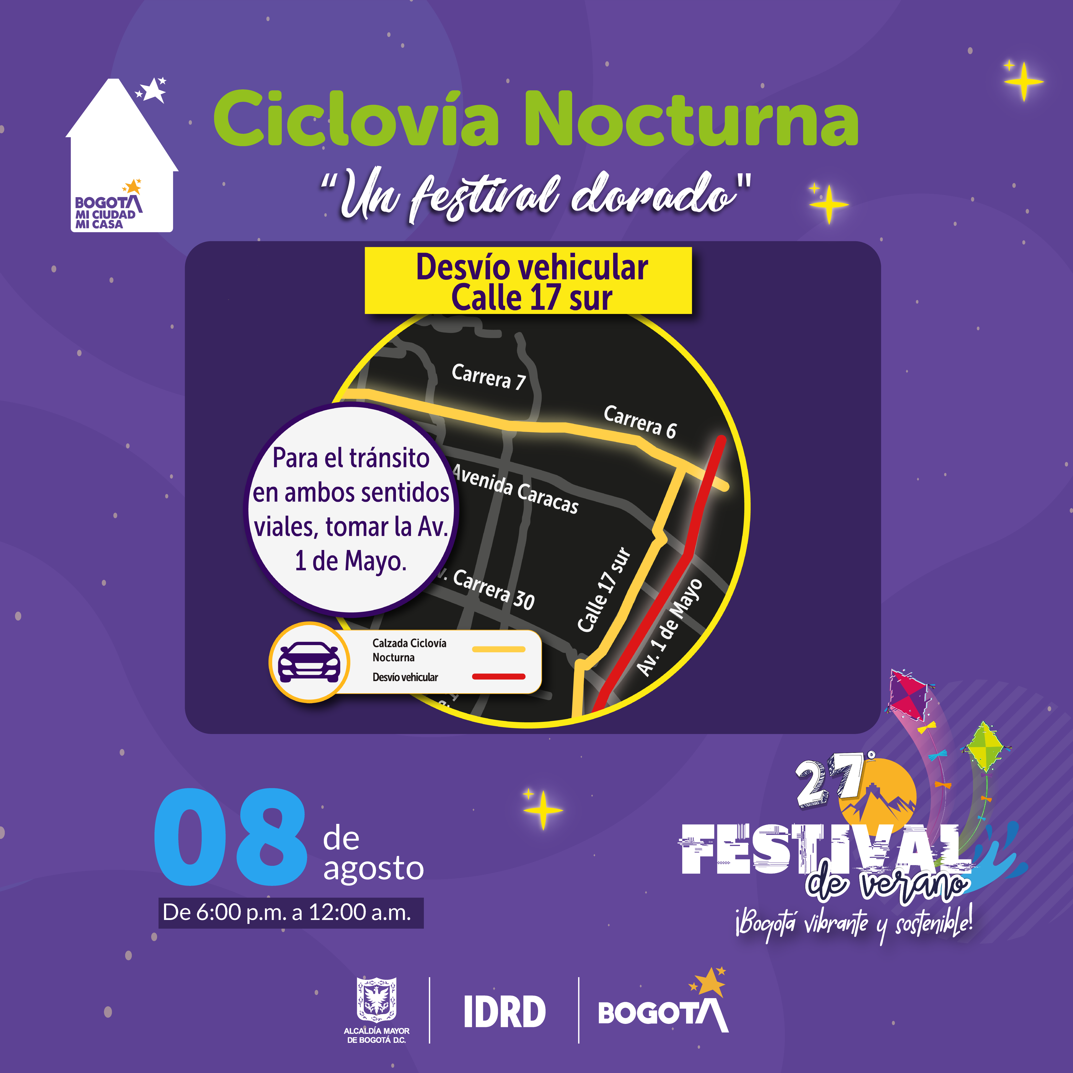 Desvío por la calle17 Sur Desvío por la calle17 Sur