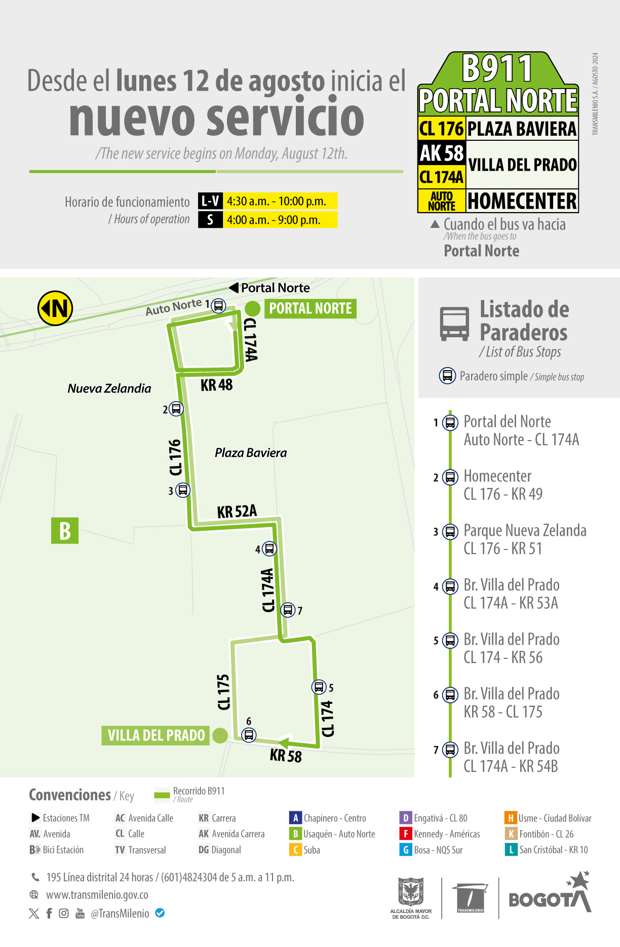 Conoce el nuevo servicio zonal B911 Portal Norte