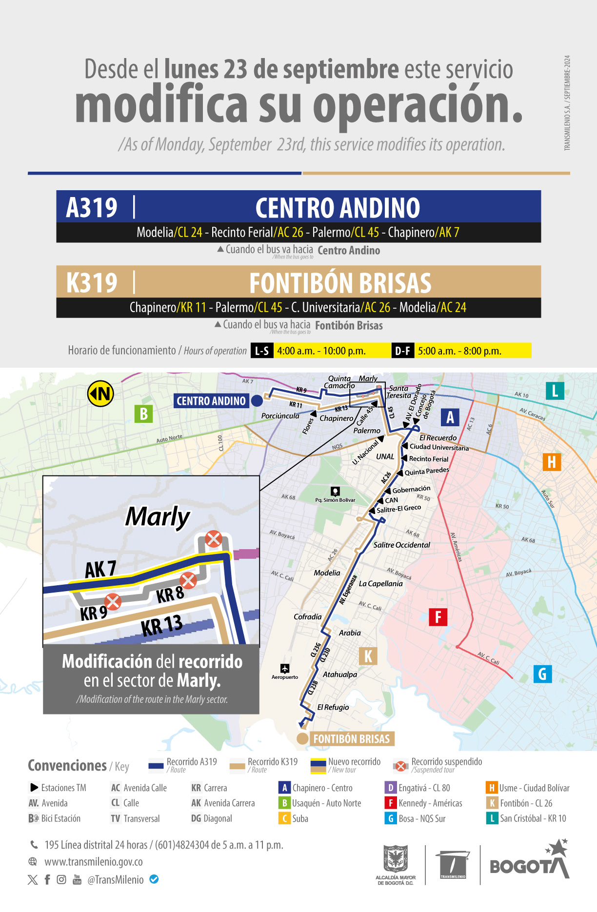  A319 Centro Andino - K319 Fontibón Brisas