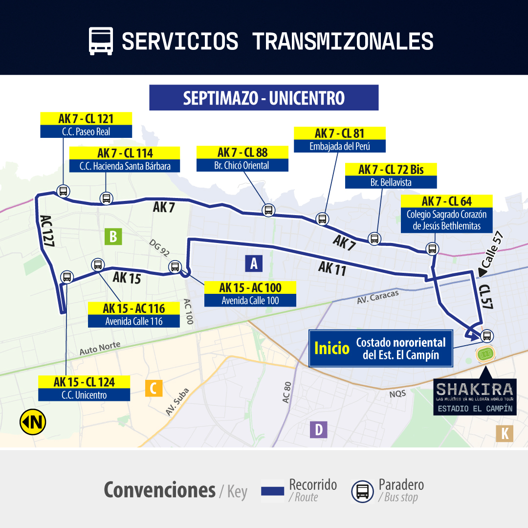 Rutas TransMIZonales para el concierto de Shakira