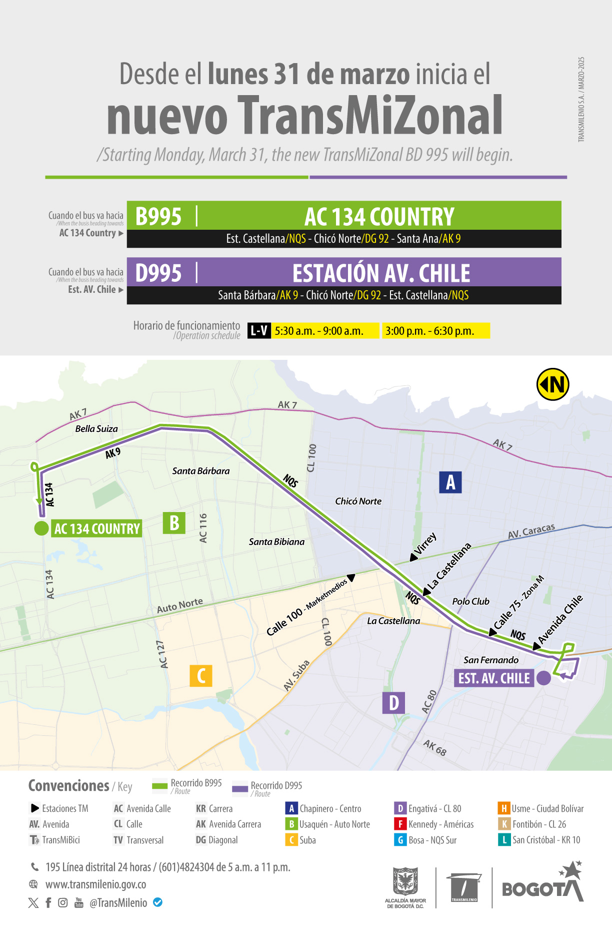 Nuevo servicio TransMiZonal B955 - D955 inicia operación