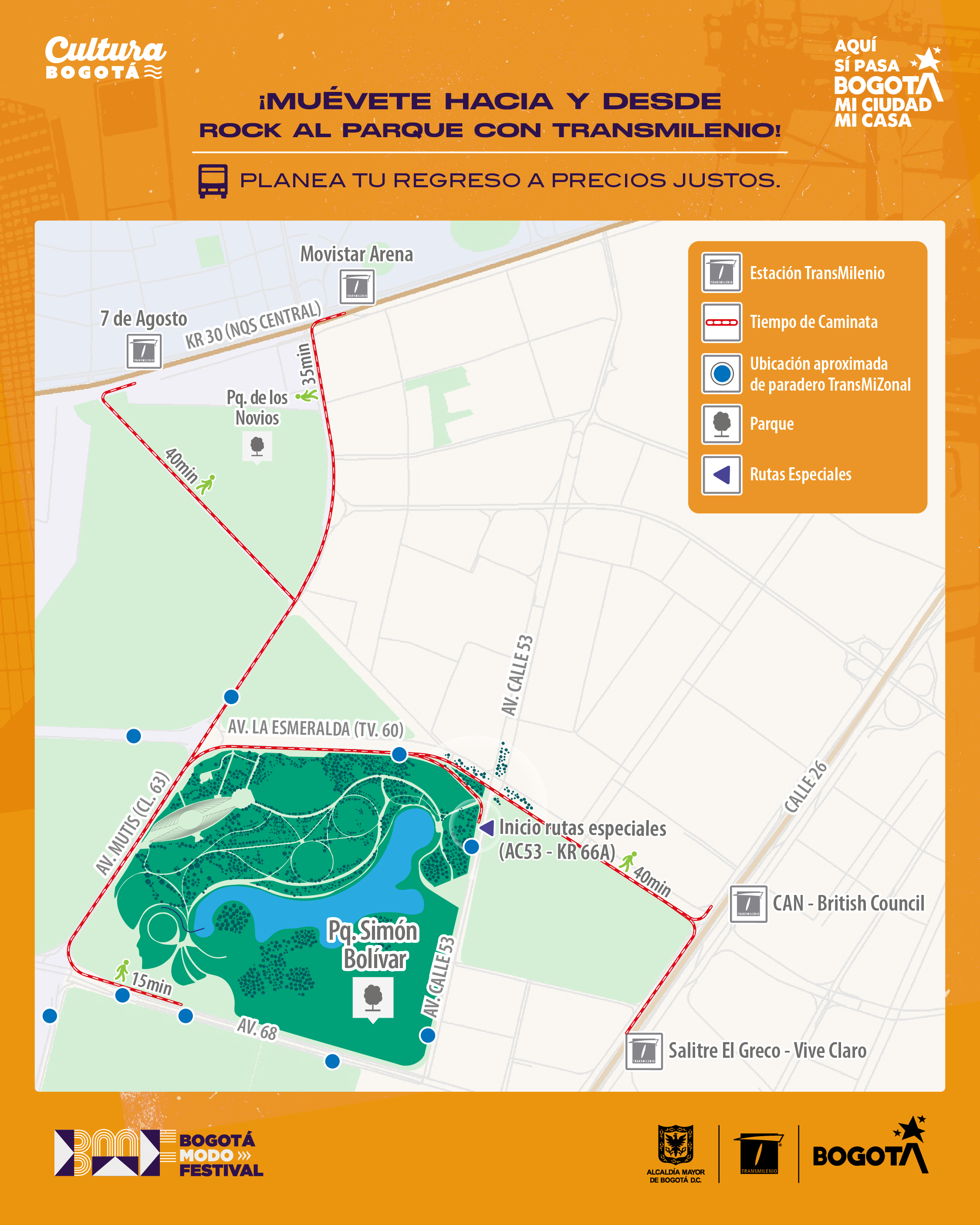 Rutas TransMiZonales Rock Al Parque 2025 Rutas TransMiZonales Rock Al Parque 2025