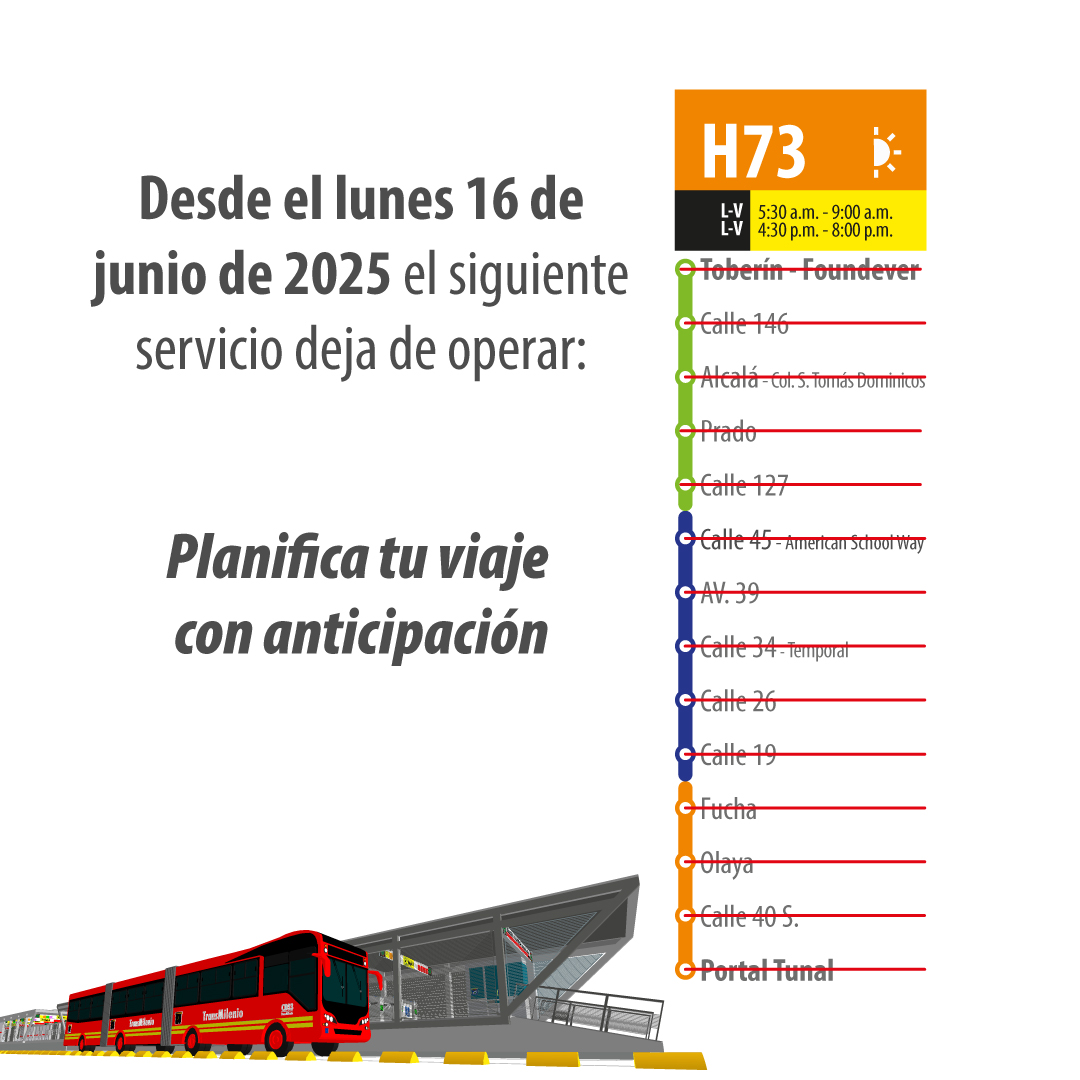 H73 deja de operar