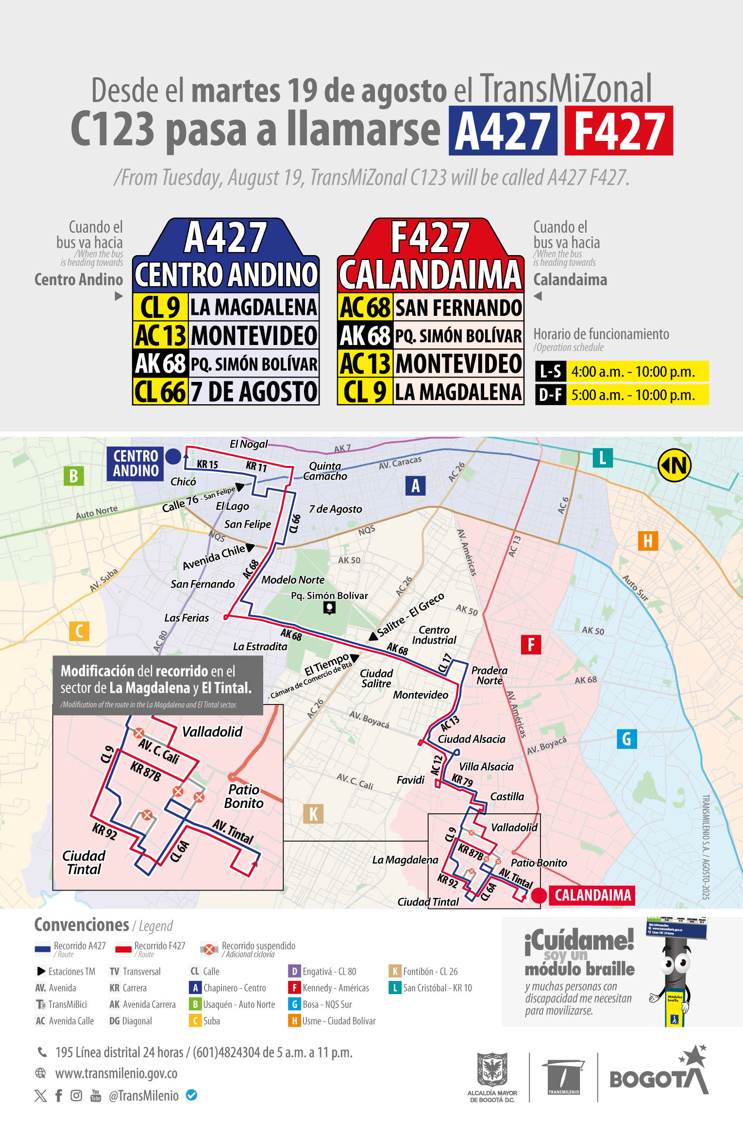 Serrvicio TransMiZonal C123 cambia de nombre y modifica su recorrido Serrvicio TransMiZonal C123 cambia de nombre y modifica su recorrido