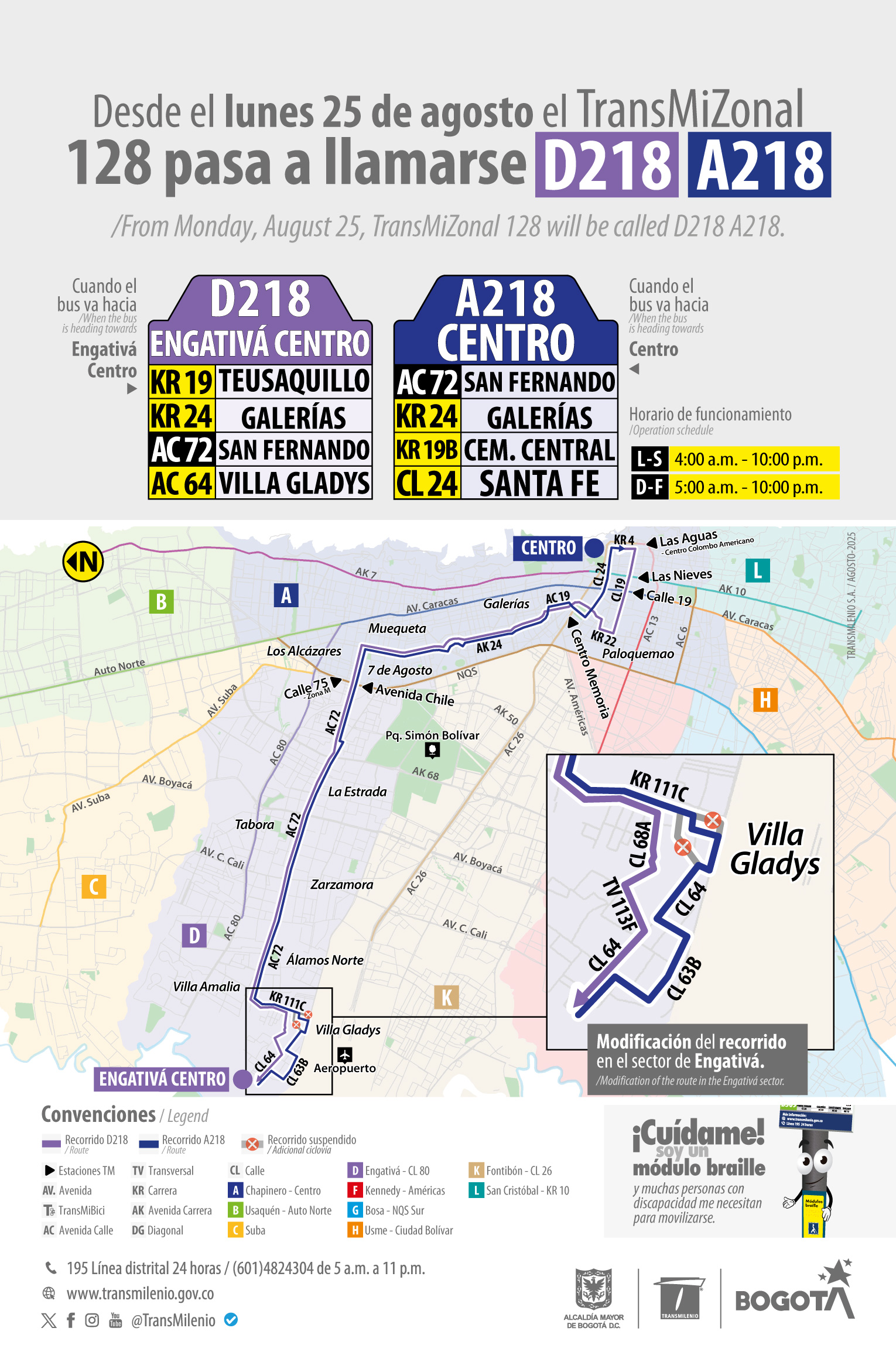 Servicio TransMiZonal 128 cambia de nombre y modifica su recorrido