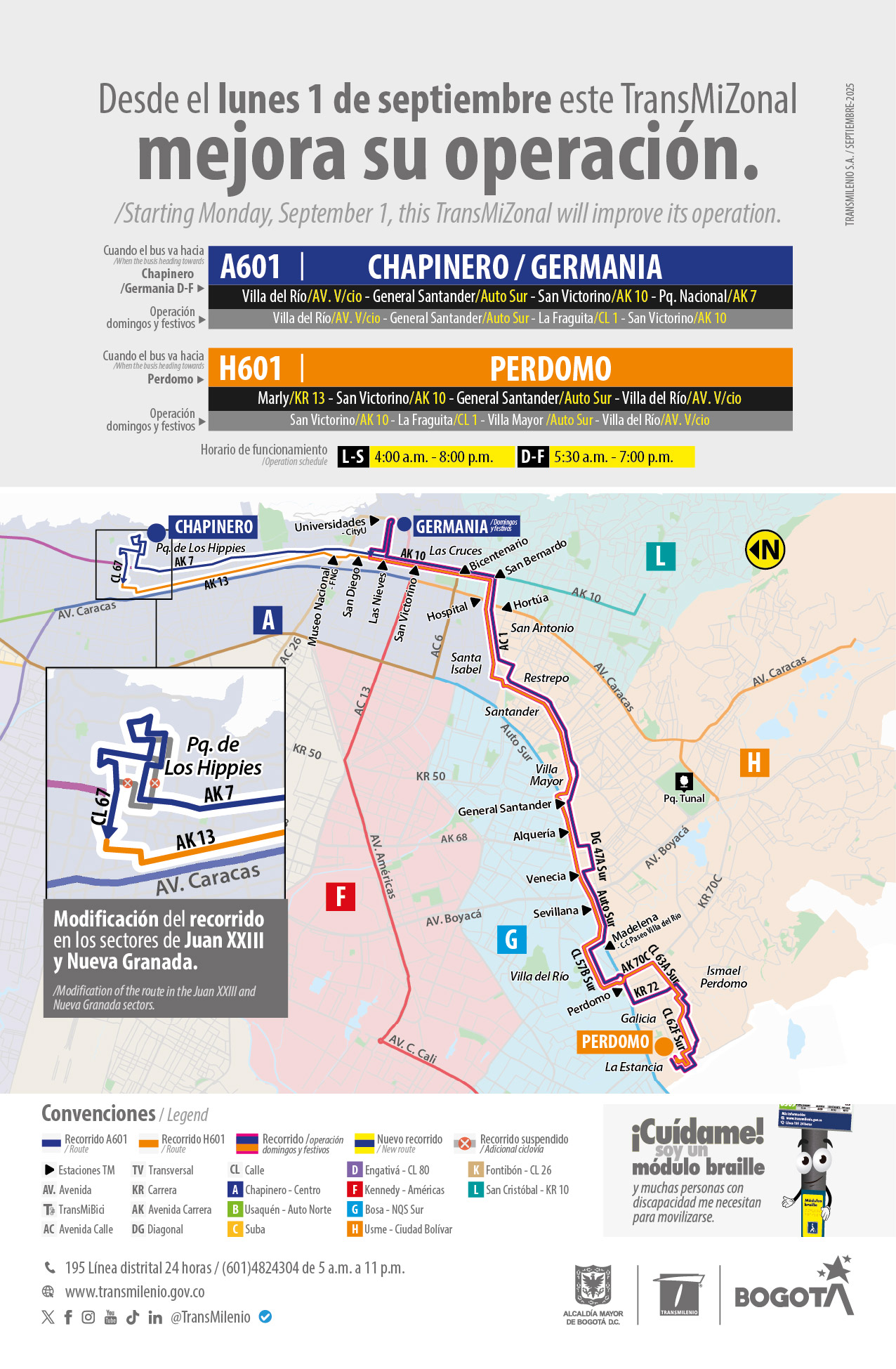 A601 Chapinero/ Germania - H601 Perdomo A601 Chapinero/ Germania - H601 Perdomo