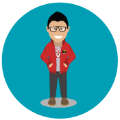 Personaje ilustrado con la chaqueta de TransMilenio