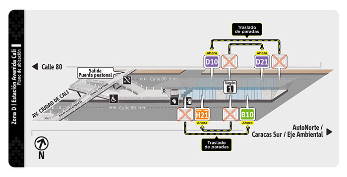 Plano de estación de la Avenida Cali con ajustes