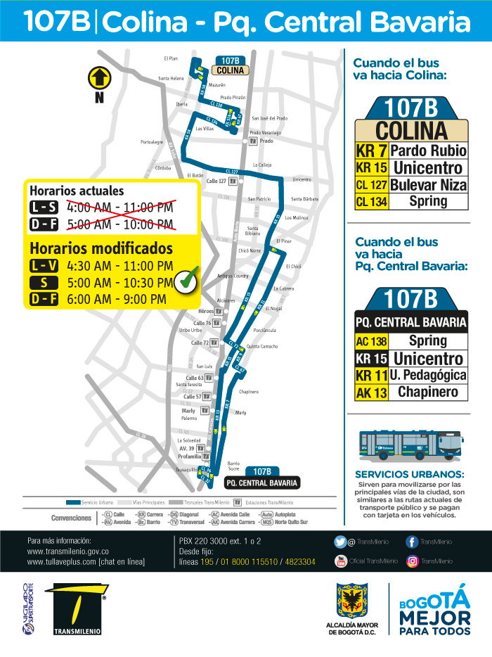 Información 107B Colina Parque Central Bavaria