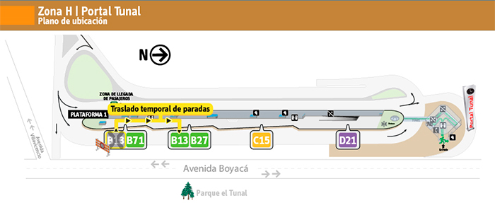 Zona de embarque plataforma 1