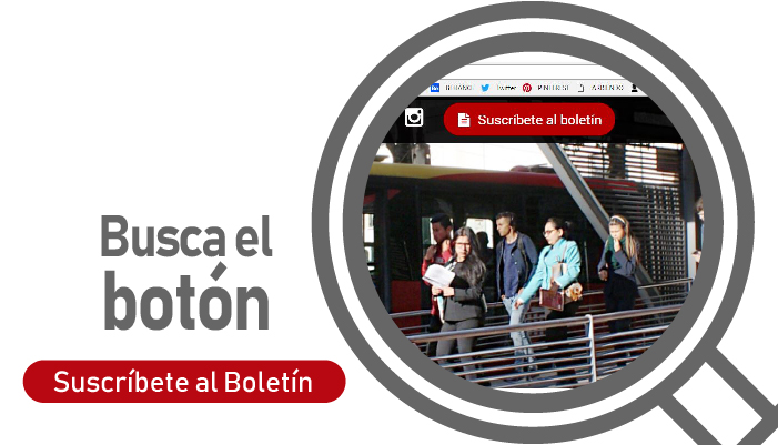 Busca el botón de Suscríbete al boletín