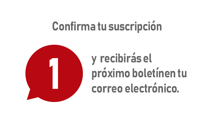 Confirma la suscripción  por el correo electrónico 