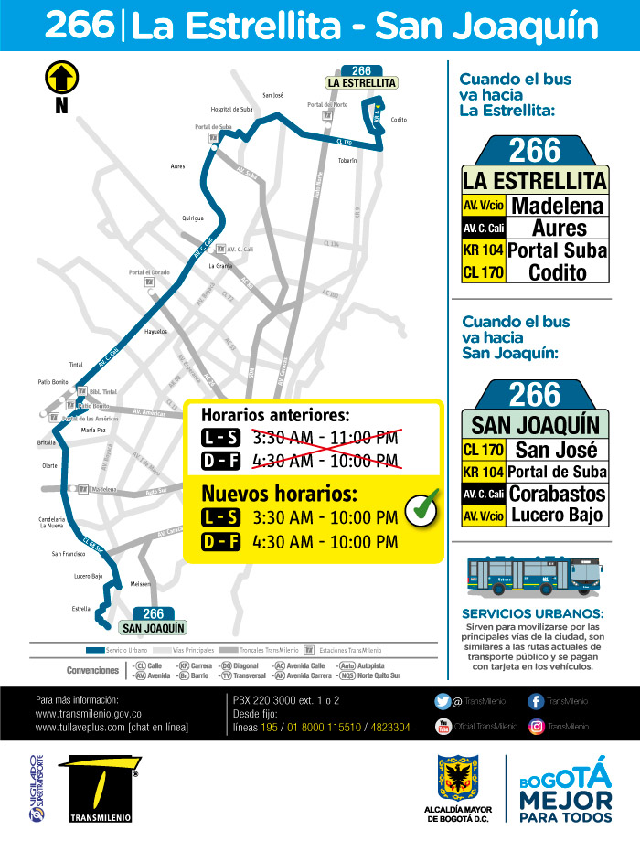 Mapa del servicio urbano 226 y su nuevo horario a partir del 12 de junio