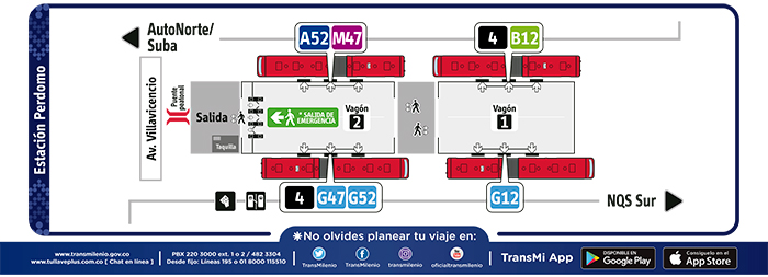 Paradas de la estación Perdomo
