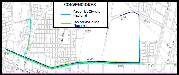Mapa del Recorrido del desfile