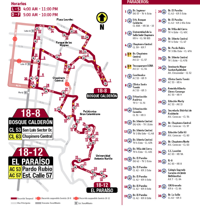 Mapa del a fusión del a ruta 18-2-18-18