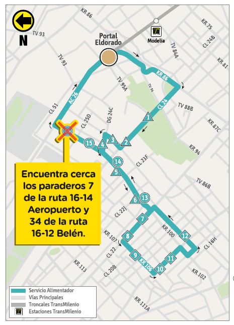 Mapa de la ruta 16-9