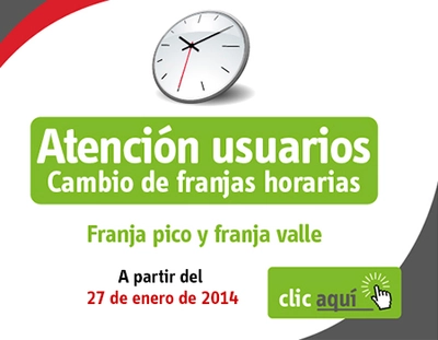 CAMBIO DE FRANJAS HORARIAS