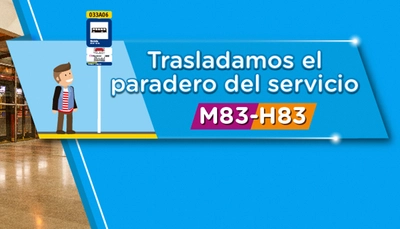 La ruta M83 H83 tiene novedad en uno de sus paraderos