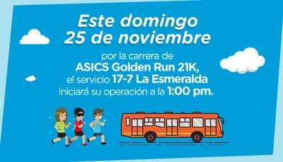 Hay ajuste en la ruta 17-7 por la carrera de ASICS Golden Run 21K
