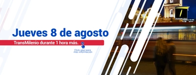 Este jueves 8 de agosto extendemos nuestro horario