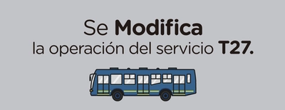 La ruta T27 del SITP modifica su recorrido