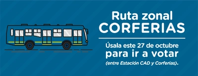Se habilita la ruta zonal Corferias para las votaciones de este 27 de octubre