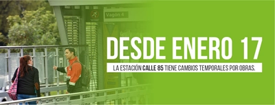 Cierre temporal del costado oriental de la Estación Calle 85