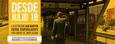 Estación San Martín cierra temporalmente su operación