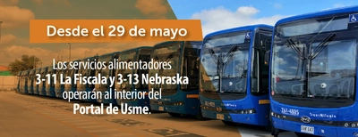 Alimentadores 3-11 La Fiscala y 3-13 Nebraska operar&aacute;n al interior del Portal de Usme