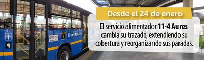 Servicio alimentador 11-4 Aures cambia su trazado